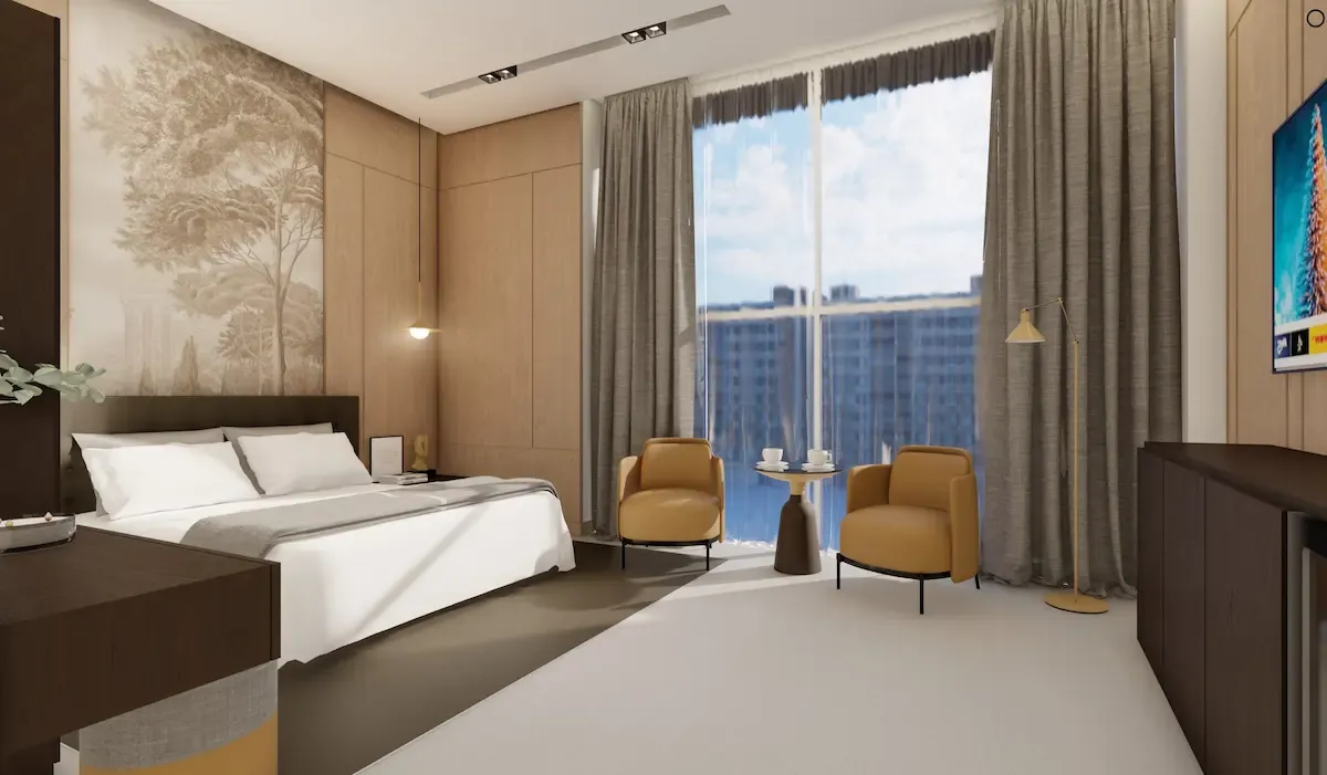 Kantarlar Otel iç mekân render